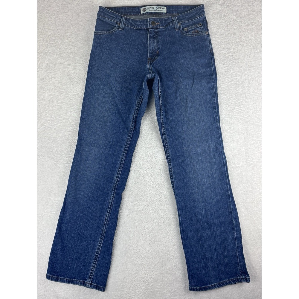 Harley-Davidson Jeans Women's 4 Petite Blue Bootcut Mid Rise Jeans 29 x 30.5